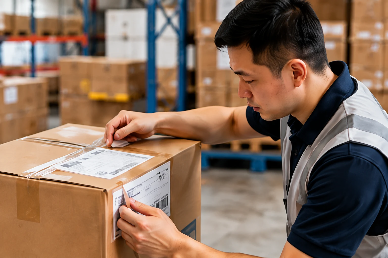 Illustrative logistics document review before shipment coordination